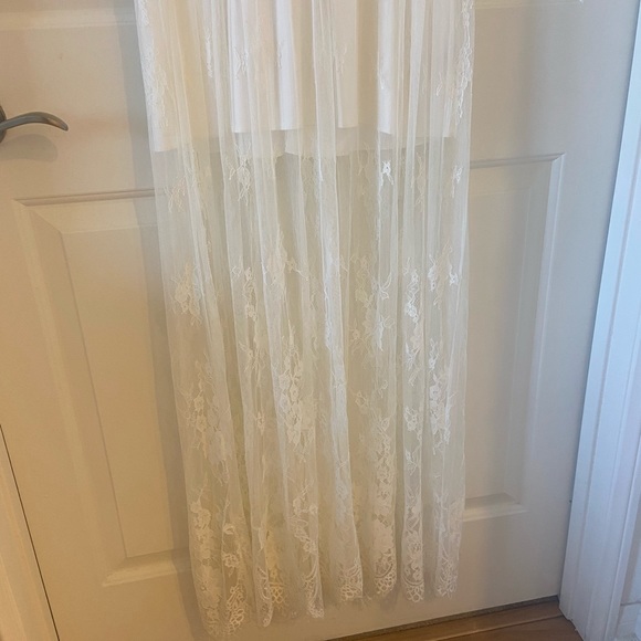 Parker Revolve Lace Long Dress Lace Formal Gown in Ivory White Size 6 - Picture 3 of 8